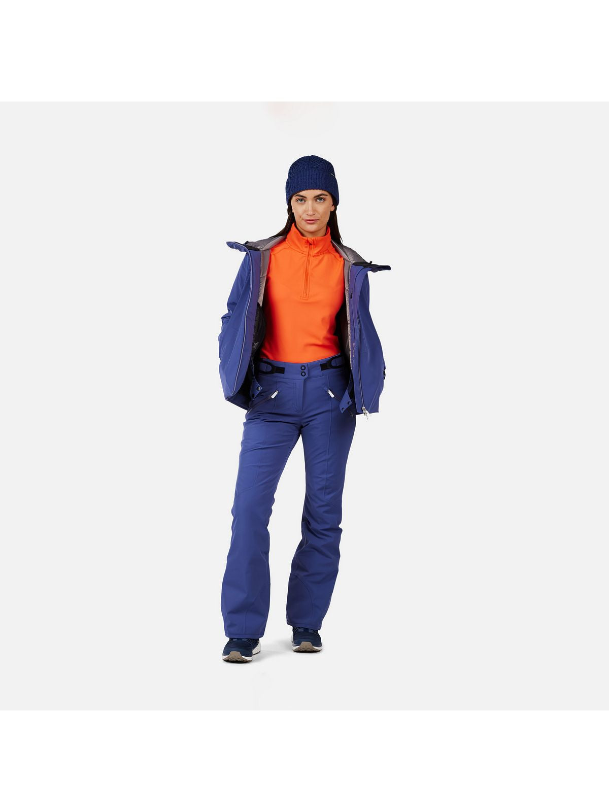 Bluza damska ROSSIGNOL W MID LAYER STRETCH HZ pomarańczowy