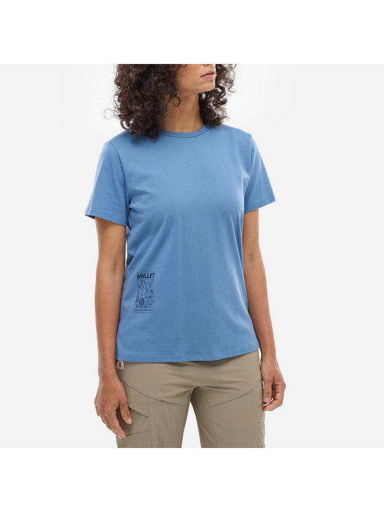 Koszulka damska MILLET Chamonix Flower Ts Ss W niebieska

