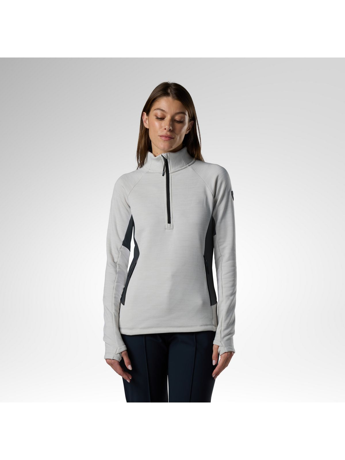 Bluza damska ROSSIGNOL W Premium Half Zip Fleece biała
