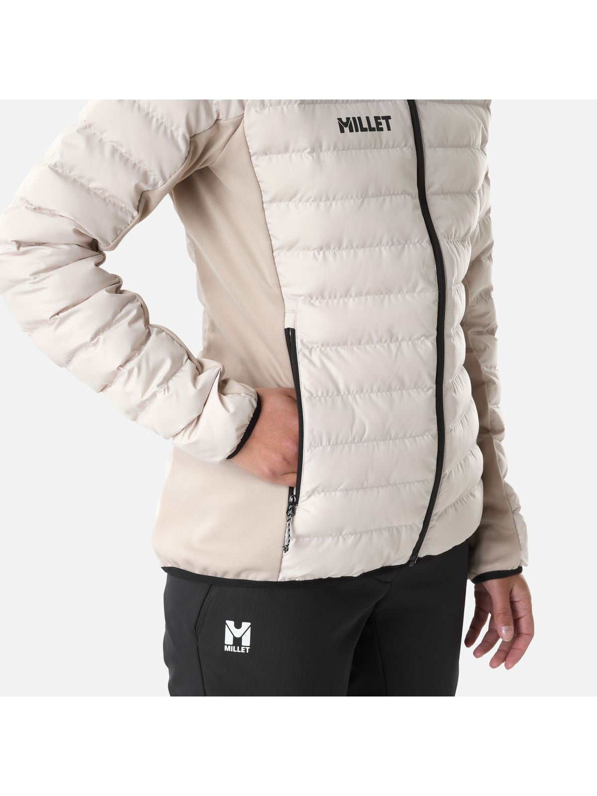 Kurtka damska MILLET W Fitz Roy Warm Hoodie W beżowa