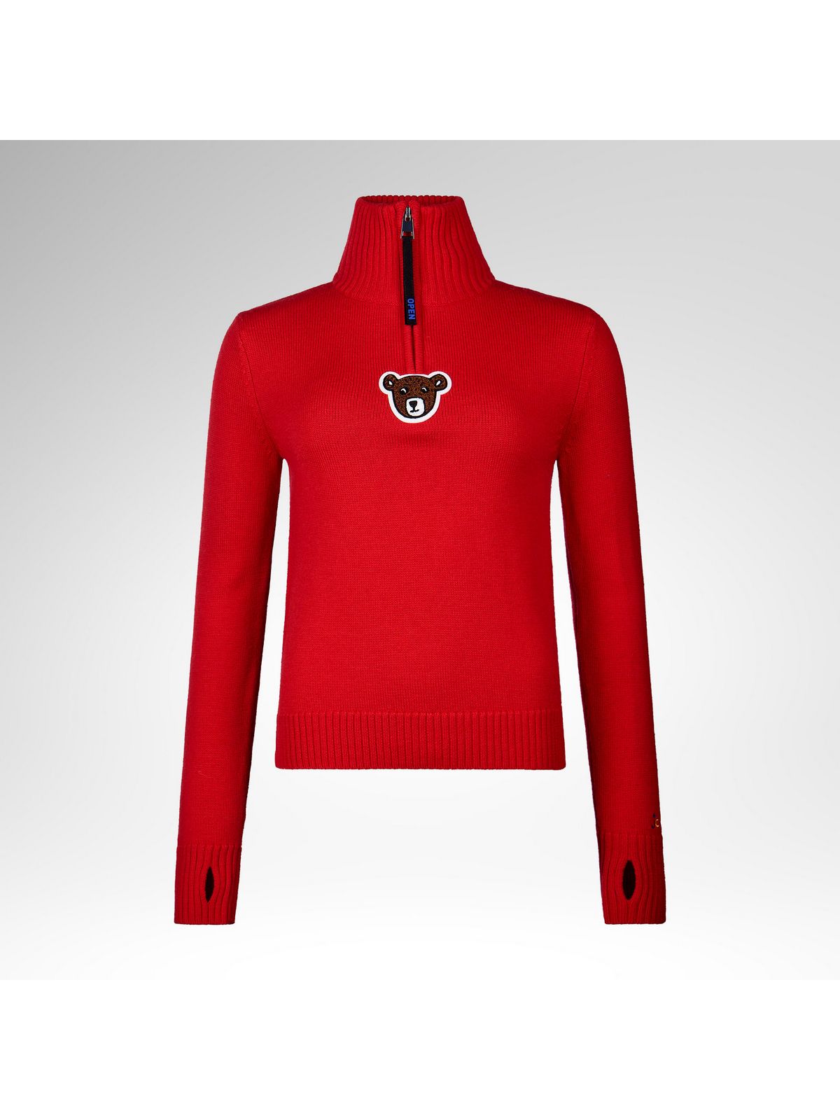 Sweter damski ROSSIGNOL W Jcc Teddy Quarter Zip Sweate czerwony