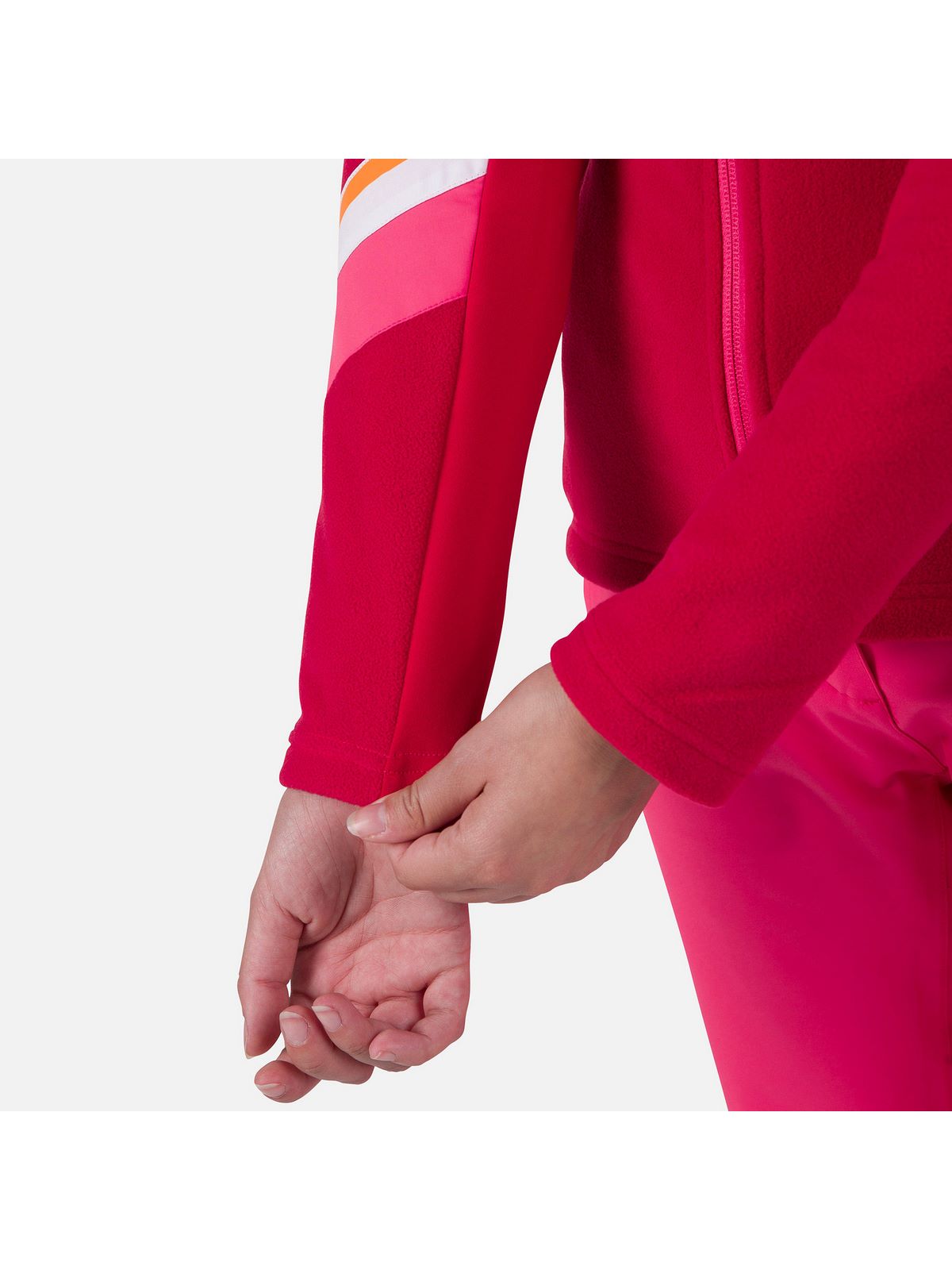 Bluza damska ROSSIGNOL W Strawpile Fleece Fz czerwony