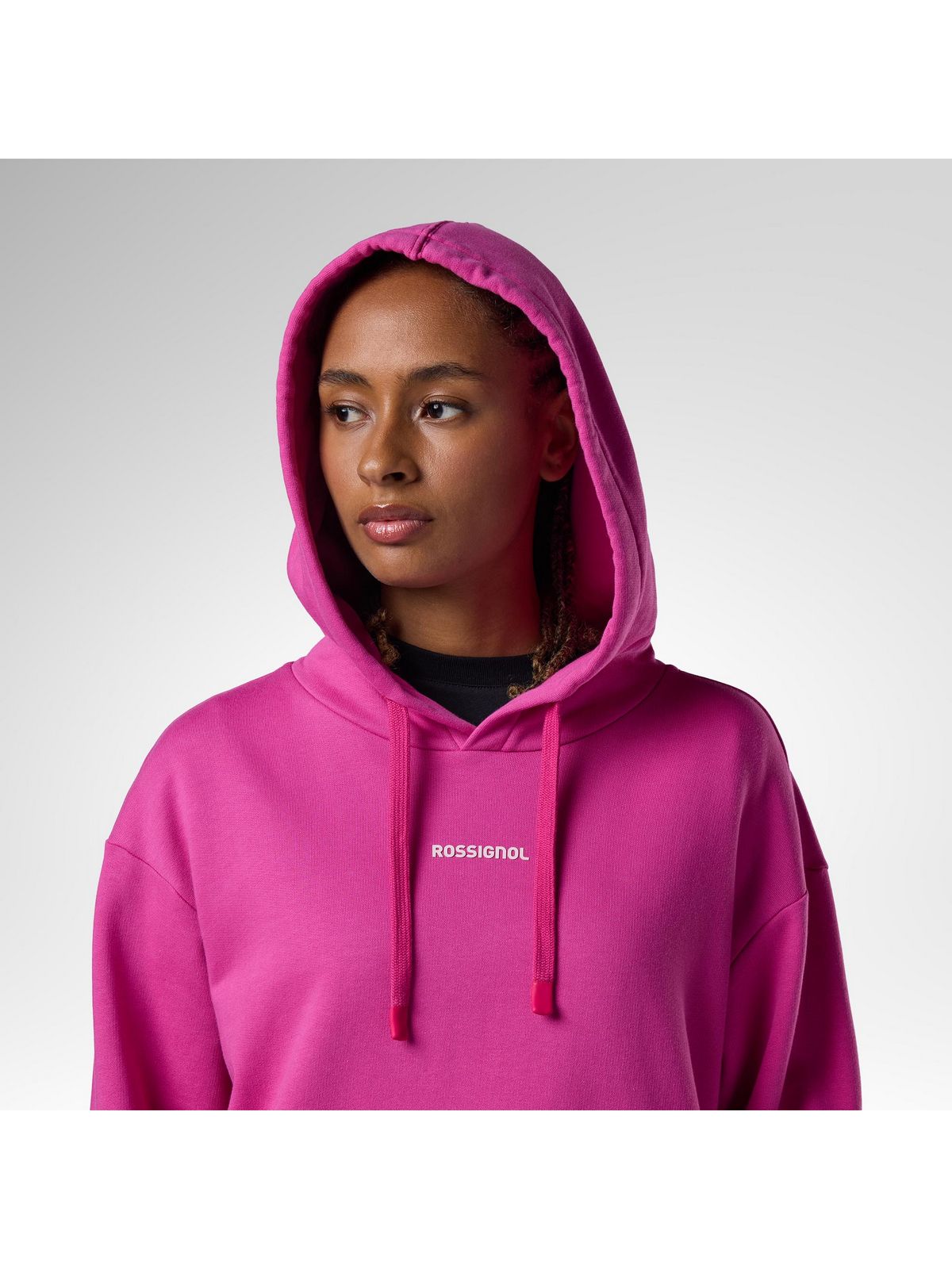 Bluza damska ROSSIGNOL W Waterfall Relax Hoodie różowa