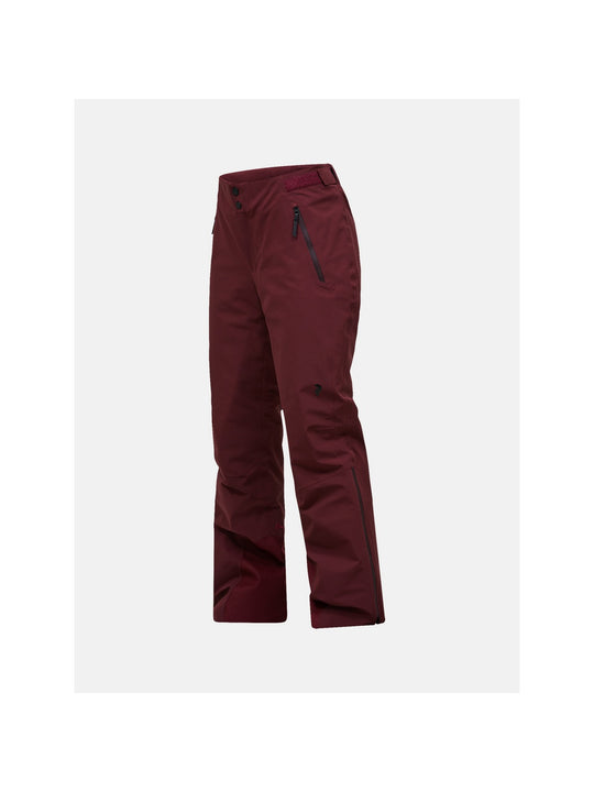 Spodnie narciarskie damskie PEAK PERFORMANCE Whitelight HIPE 2L Insulated Shell Pants bordowe
