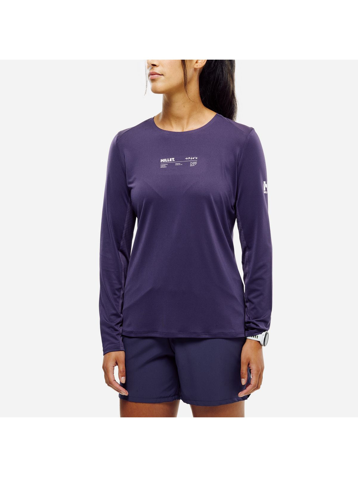Koszulka damska MILLET Intense Ts Ls W fioletowa