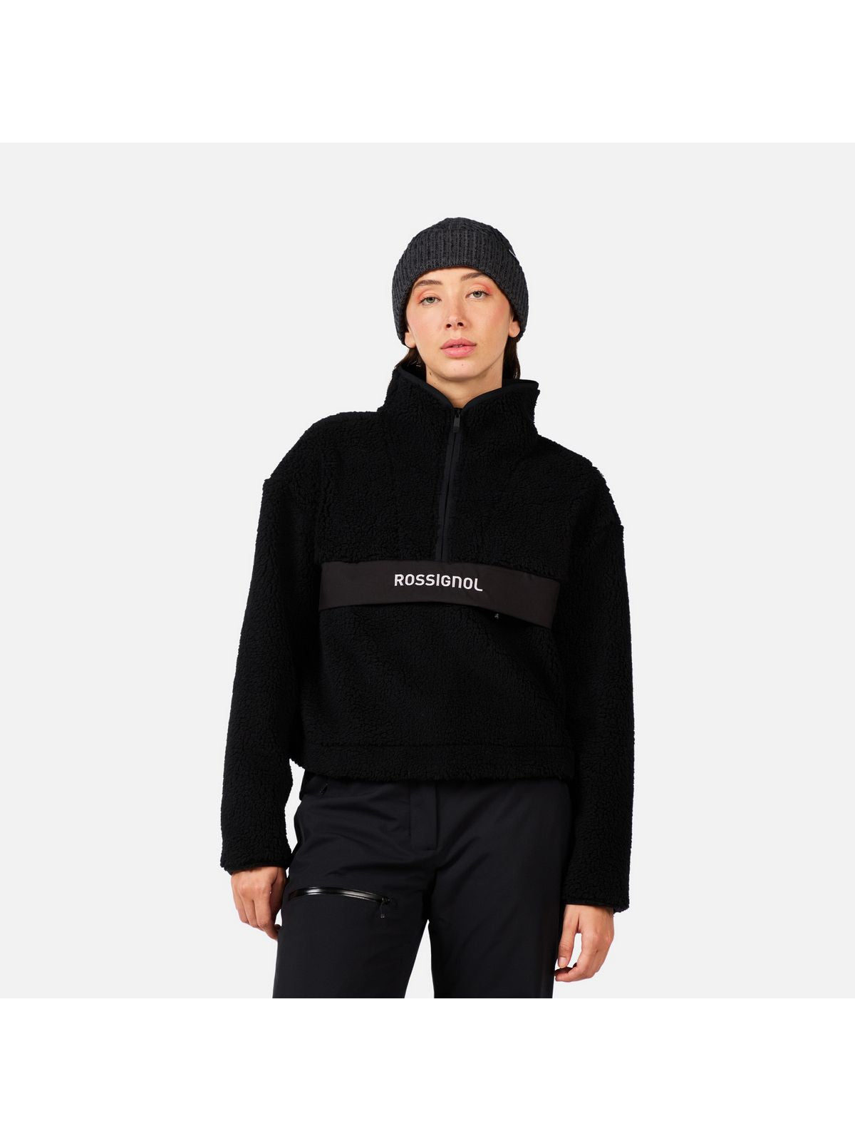 Bluza damska ROSSIGNOL W ALLTRACK HZ FLEECE czarna