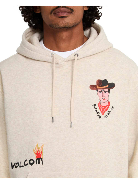 Bluza z kapturem VOLCOM Fa Mickey Mason Po biały
