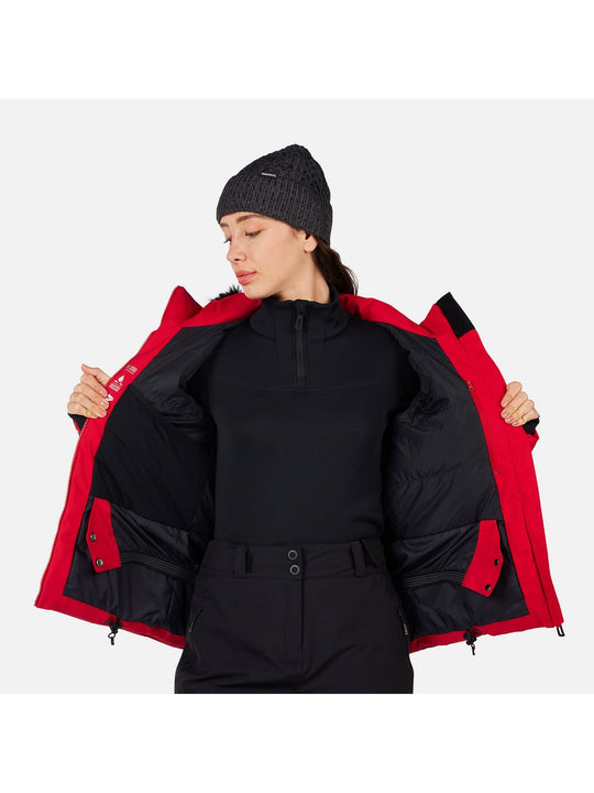 Kurtka narciarska damska ROSSIGNOL W STACI INSULATED JKT czerwona
