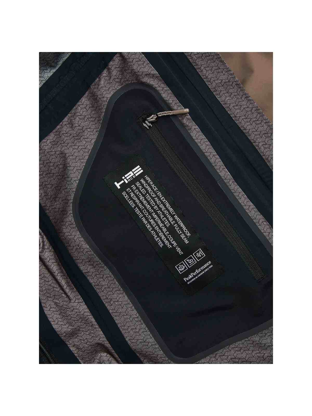 Kurtka narciarska męska PEAK PERFORMANCE Vertec HIPE 3L Shell Jacket brązowa
