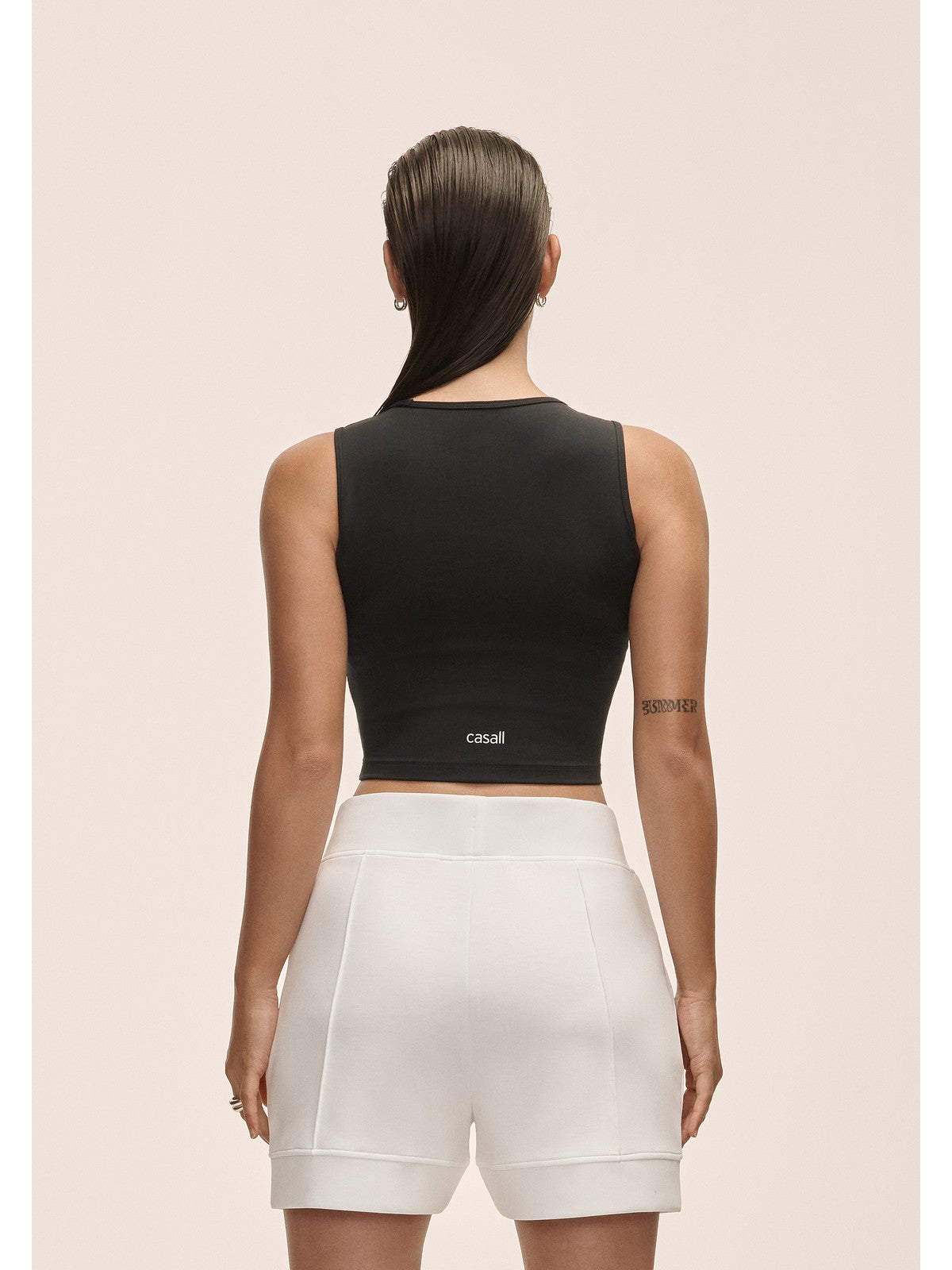 Top damski treningowy Casall Edge Crop Top czarny