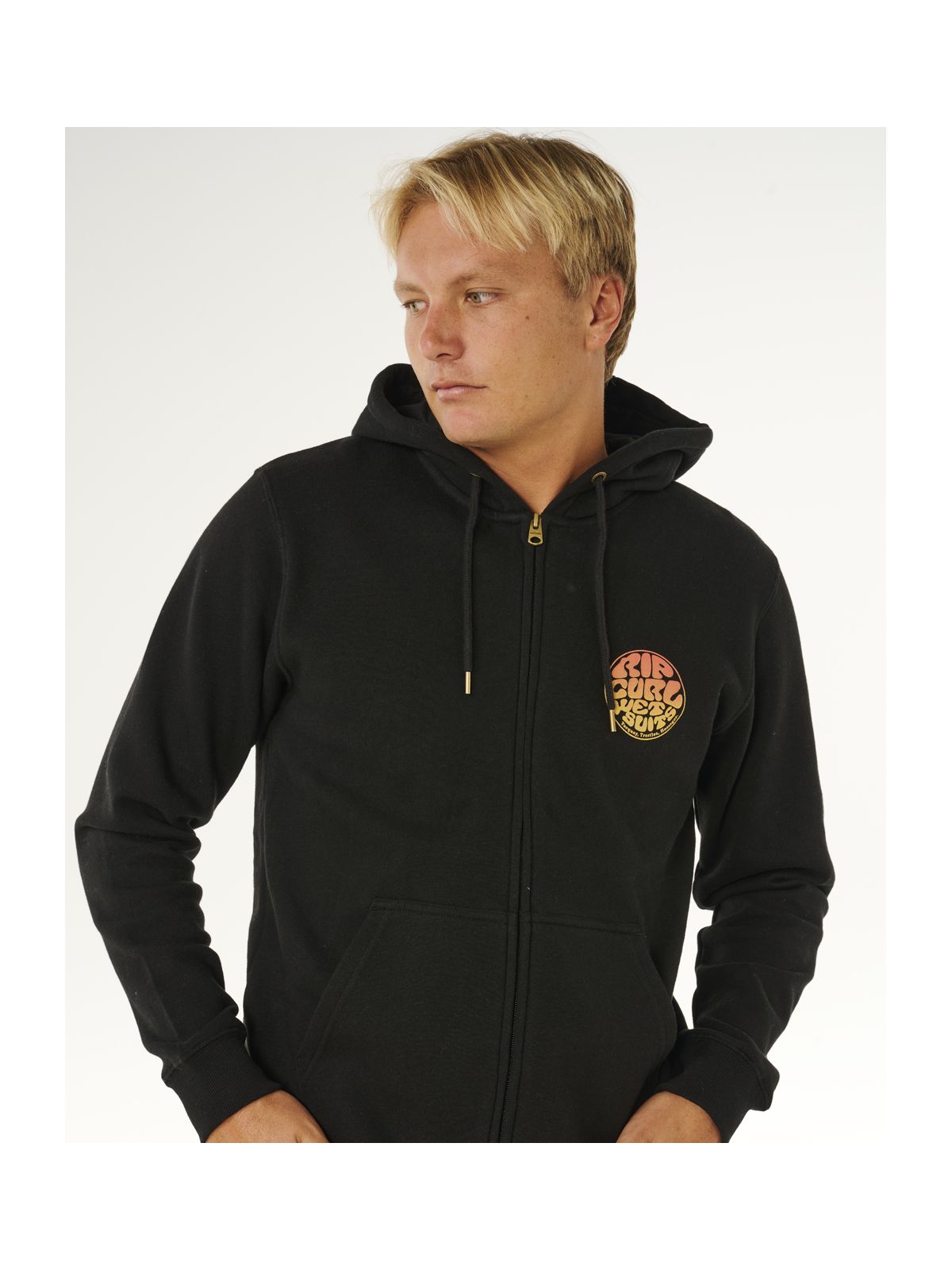 Bluza męska RIP CURL Wettie Passage Icon Zip Thru czarna