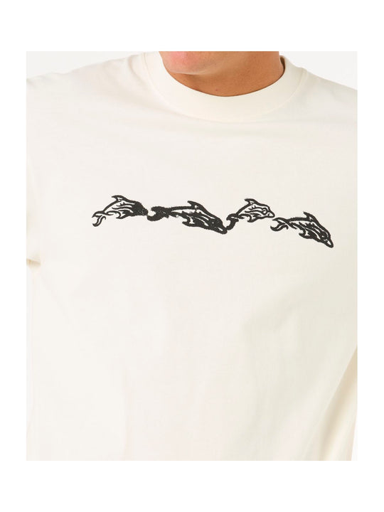 Koszulka RIP CURL Raw Energy Dolphin Tee biały
