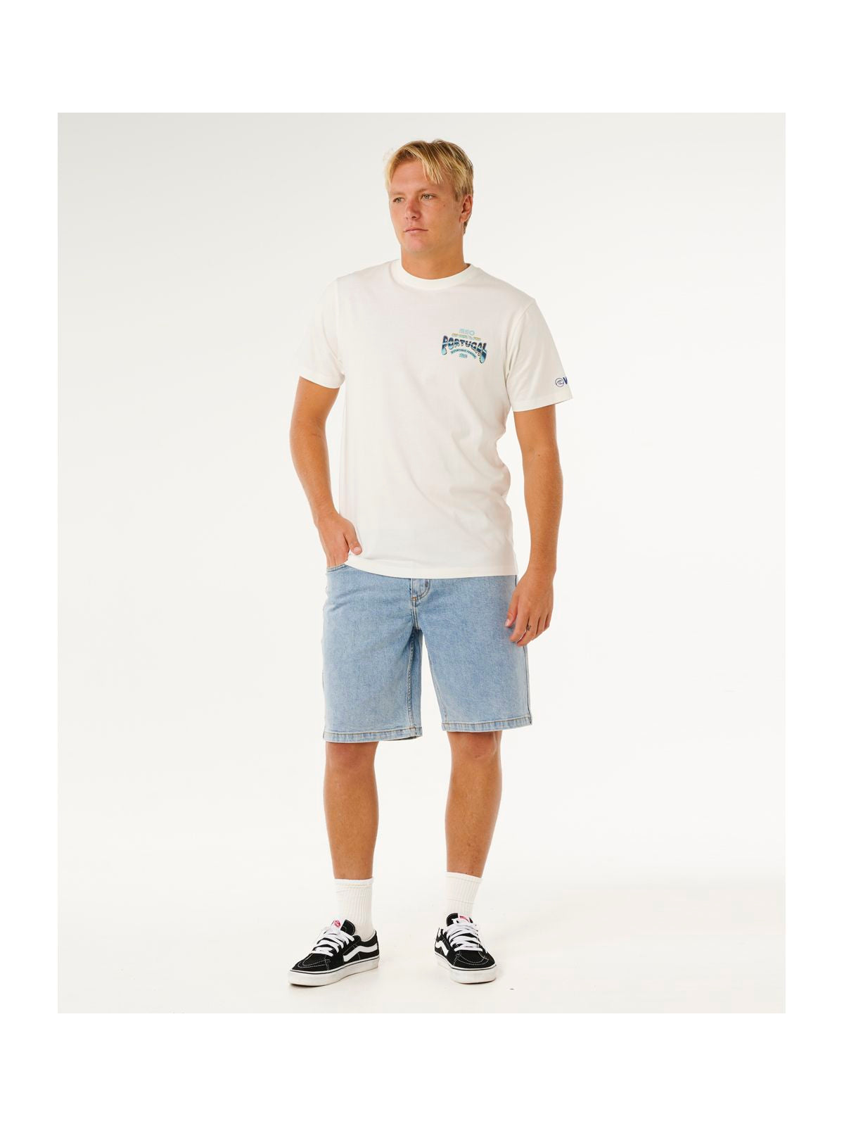 Koszulka męska RIP CURL Meo Peniche Pro 26 Event Tee biała