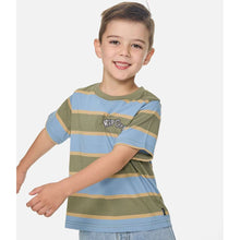 Koszulka chłopięca RIP CURL Ride The Wave Stripe Tee - Boy niebieska
