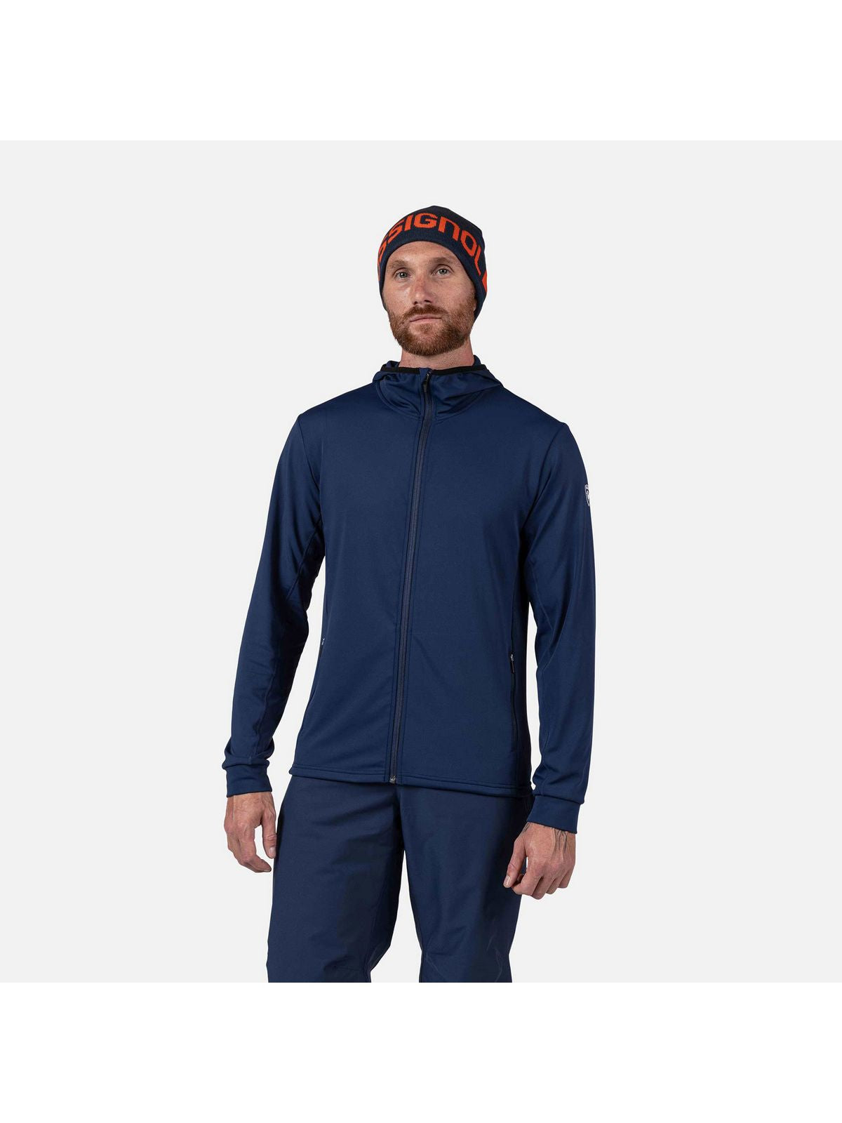 Bluza męska ROSSIGNOL Mid Layer Stretch Hoodie granatowa