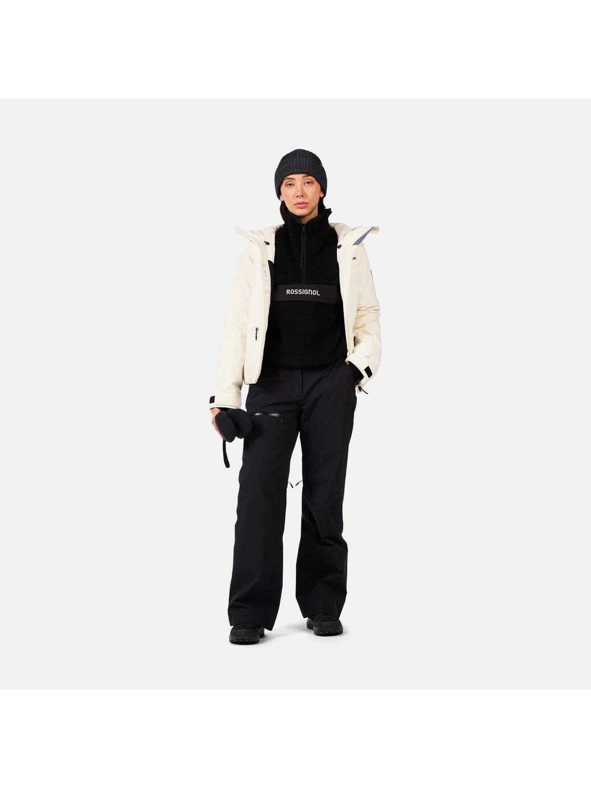 Bluza damska ROSSIGNOL W ALLTRACK HZ FLEECE czarna