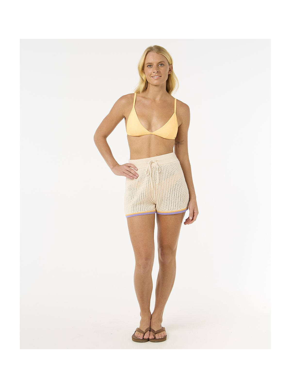Szorty RIP CURL Cala Vadella Crochet Short biały