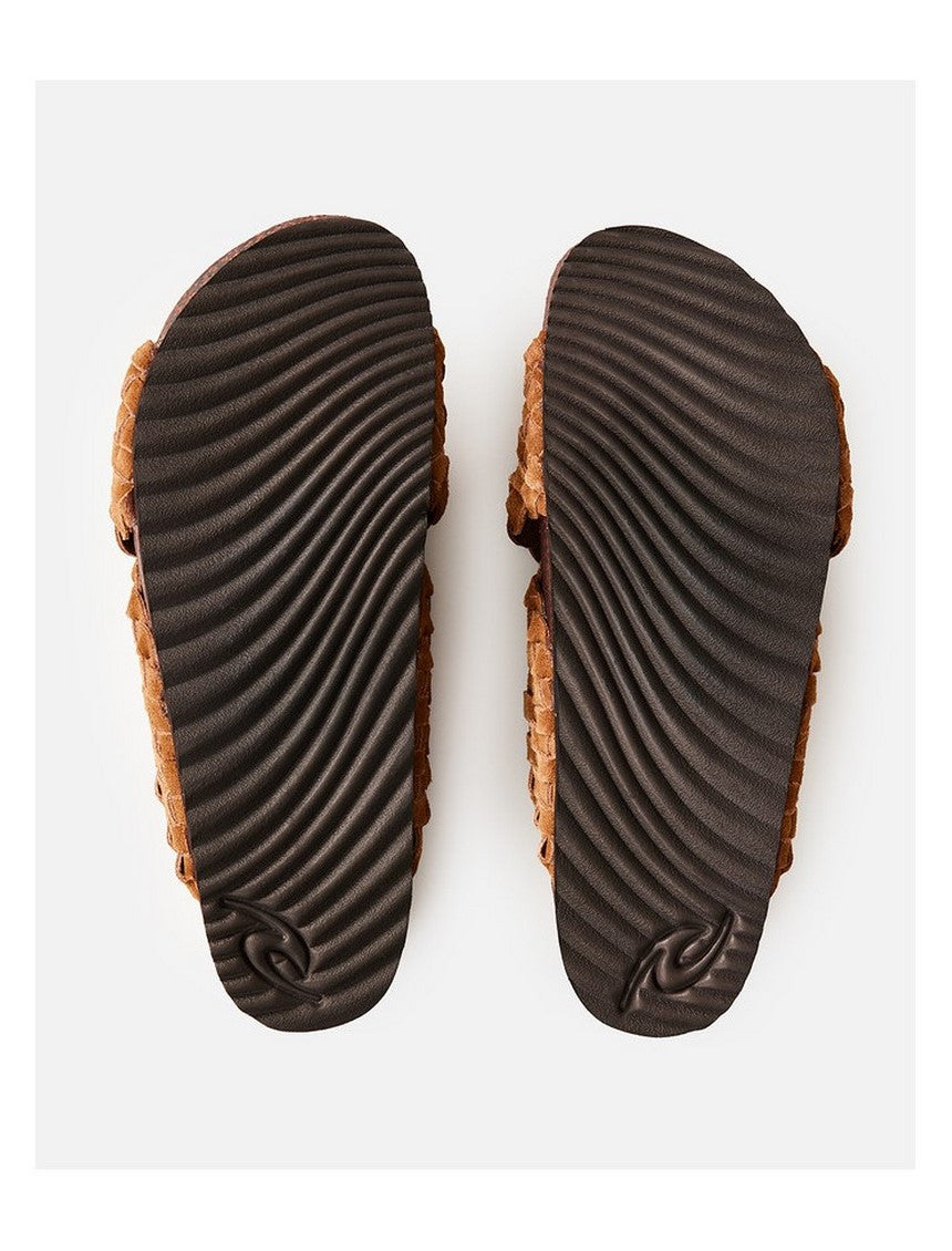 Klapki damskie plażowe RIP CURL Cayen Bloom Open Toe brązowe