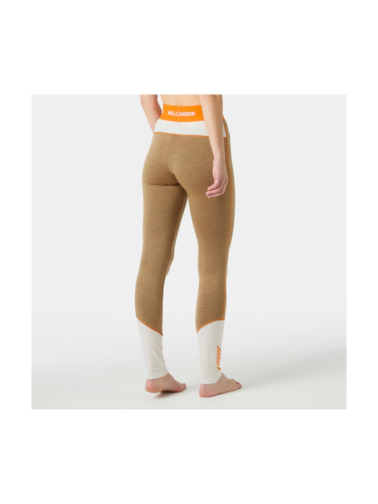 Bielizna termiczna damska HELLY HANSEN W LIFA MERINO MIDWEIGHT PANT brązowa
