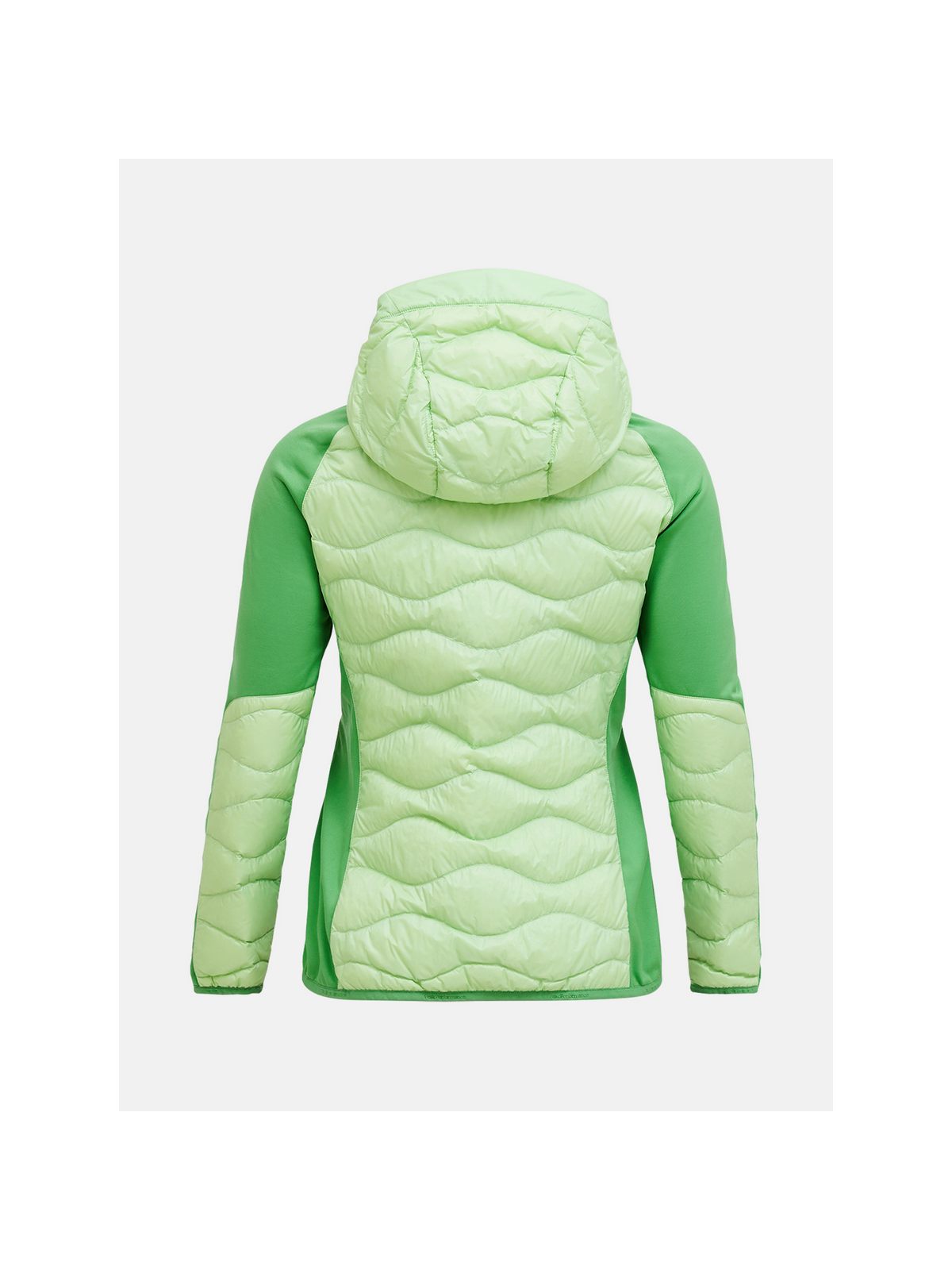 Kurtka puchowa damska PEAK PERFORMANCE Helium Down Hybrid Hood Women zielony