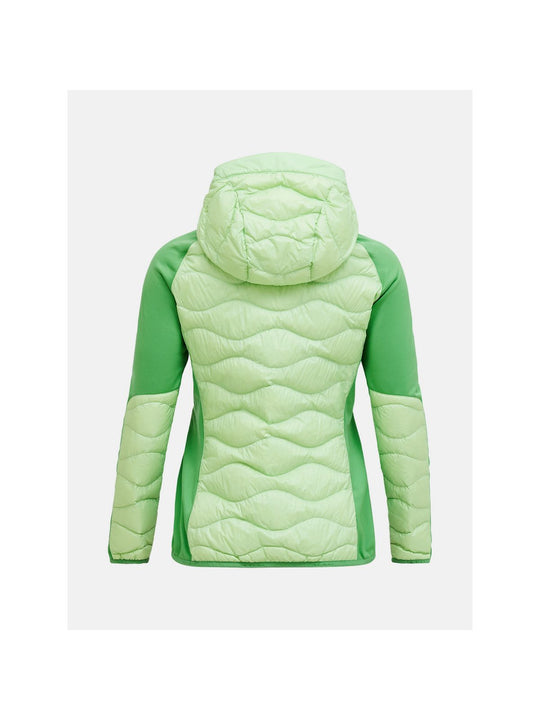 Kurtka puchowa damska PEAK PERFORMANCE Helium Down Hybrid Hood Women zielony

