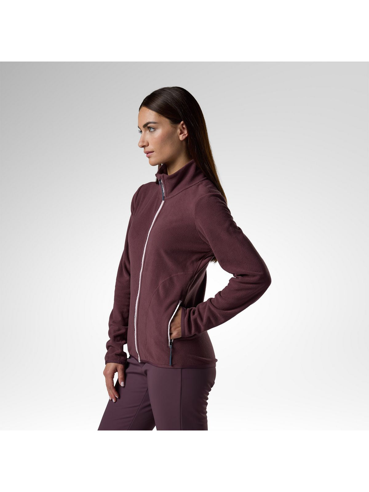 Bluza damska ROSSIGNOL W Polar Fleece Jacket bordowa