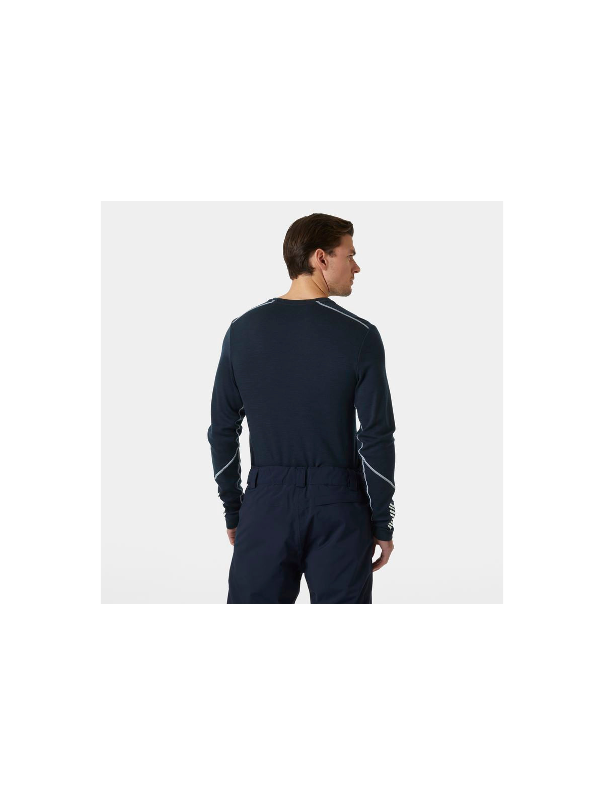 Koszulka męska HELLY HANSEN Lifa Merino Midweight Crew  kolor granatowy