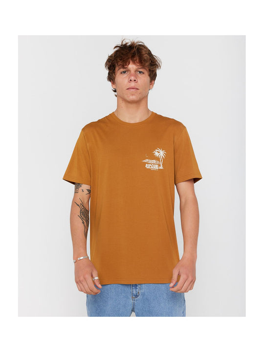 Koszulka RIP CURL SPORTLINE TUBULAR TEE brązowa
