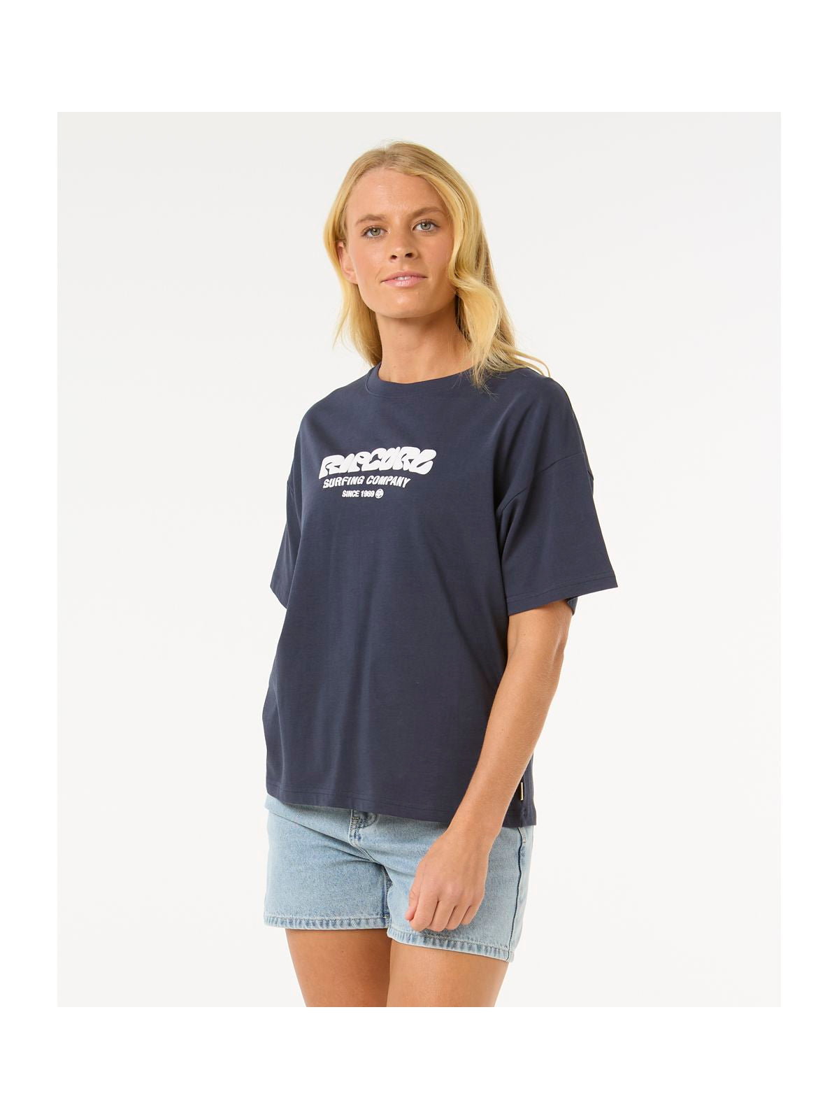 Koszulka RIP CURL Surf Puff Relaxed Tee granatowy