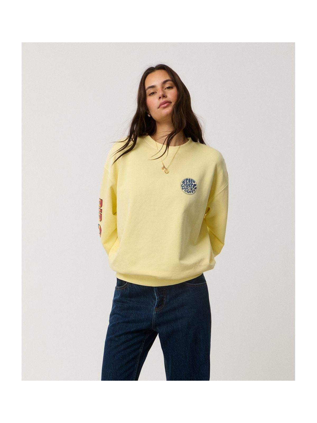 Bluza damska RIP CURL Sg Heritage Oversized Fleece żółta