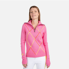 Sweter damski ROSSIGNOL W Jcc 1/2 Zip różowy
