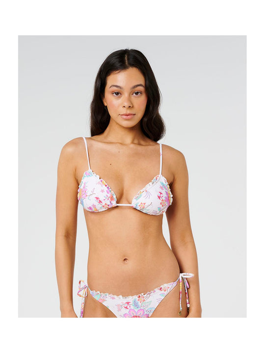 Góra bikini damski RIP CURL Half Moon Bay Sliding Tri beżowe
