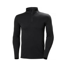 Koszulka męska HELLY HANSEN Lifa Merino Midweight 1/2 Zip  kolor czarny
