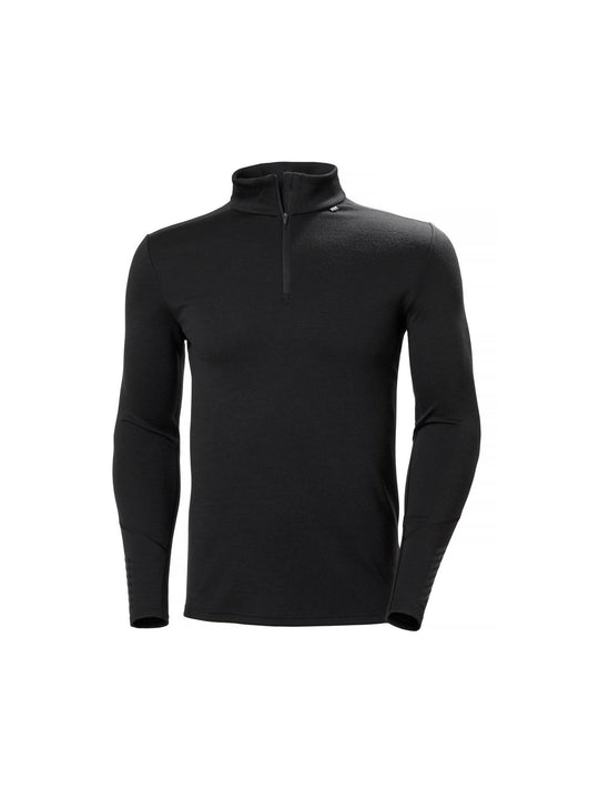 Koszulka męska HELLY HANSEN Lifa Merino Midweight 1/2 Zip  kolor czarny
