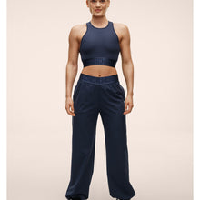 Spodnie damskie CASALL Logo Elastic Barrel Pant niebieskie
