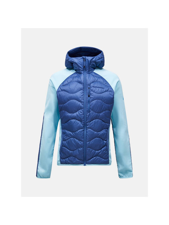Kurtka puchowa męska PEAK PERFORMANCE Helium Down Hybrid Hood niebieska
