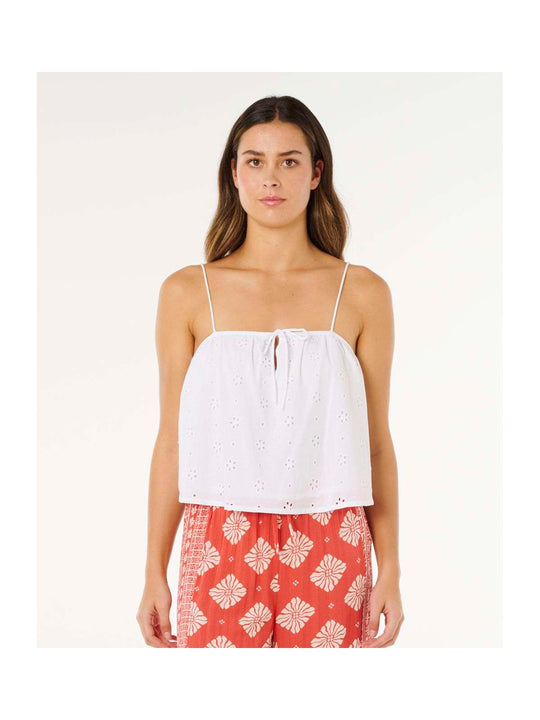 Koszulka damska RIP CURL Oasis Broderie Top biała
