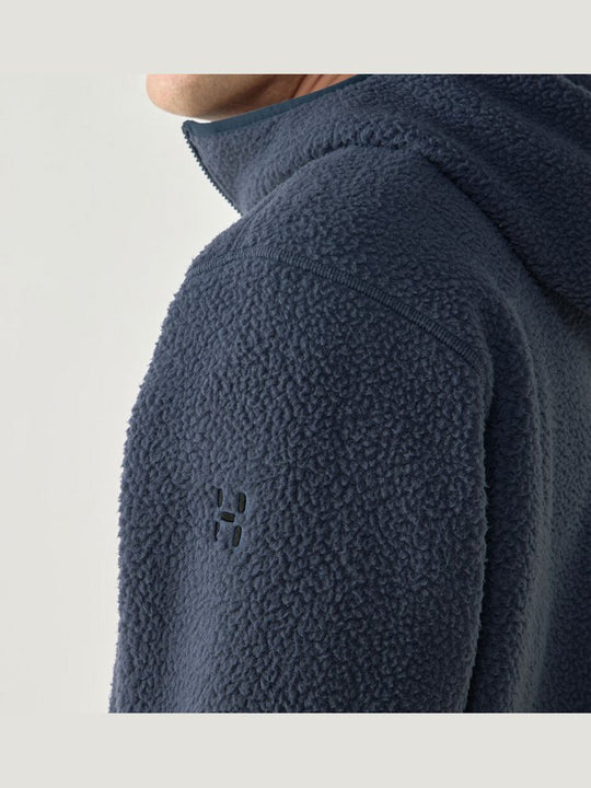 Bluza polarowa z kapturem męska HAGLÖFS Funds Pile Hood Tarn Blue

