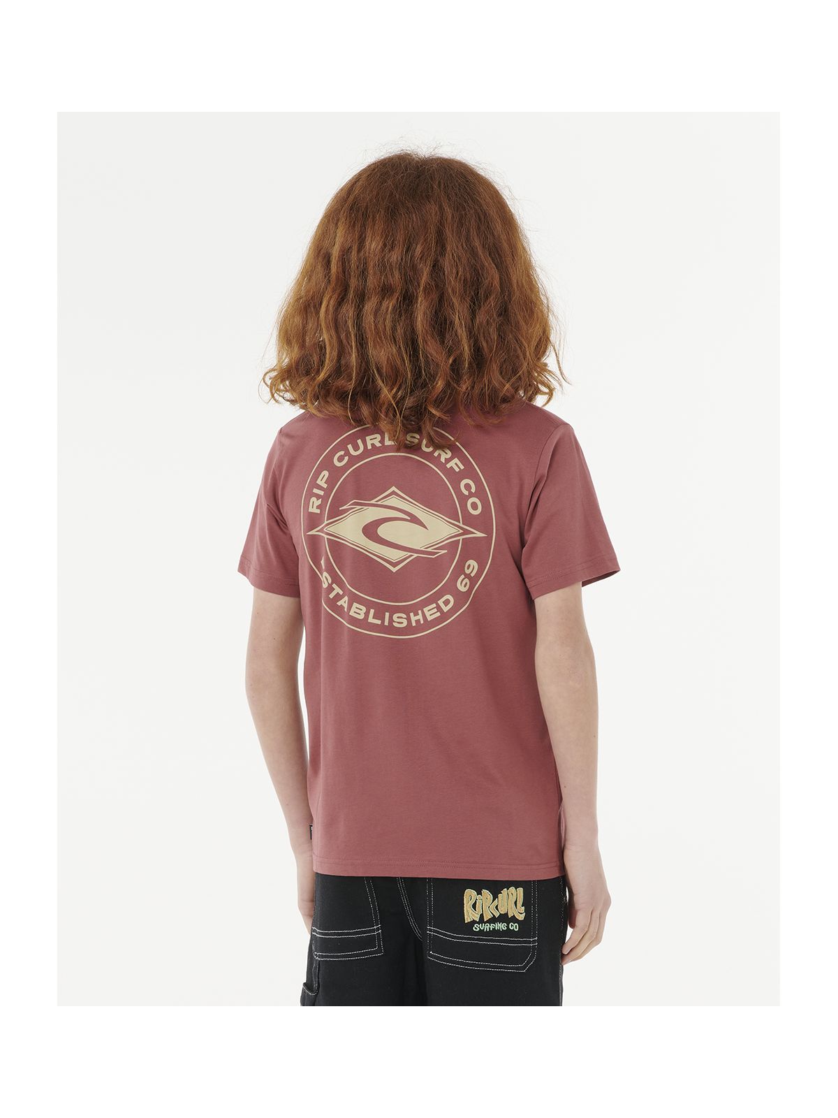 Koszulka RIP CURL STAPLER TEE - BOY czerwona