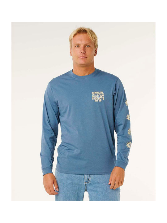 Koszulka męska RIP CURL Pacific Rinse L/S Tee niebieska
