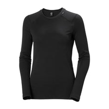 Koszulka damska HELLY HANSEN W Lifa Merino Midweight Crew kolor czarny
