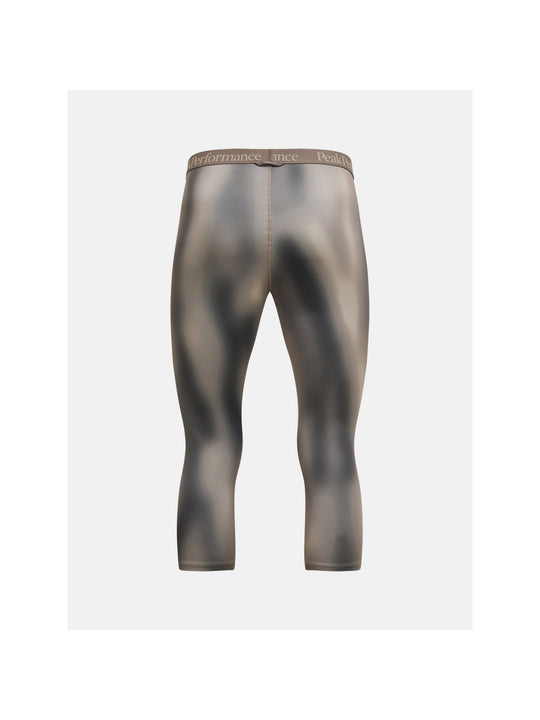 Spodnie termiczne damskie PEAK PERFORMANCE Spirit 3/4 Short Johns AOP Synthetic Baselayer beżowe
