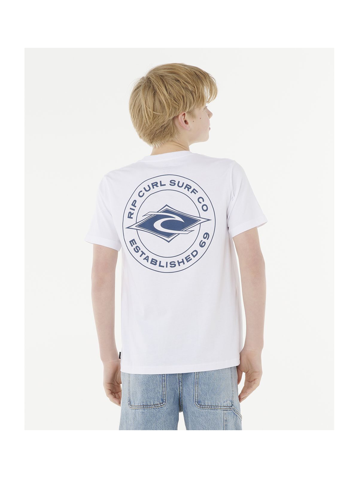 Koszulka RIP CURL STAPLER TEE - BOY biała