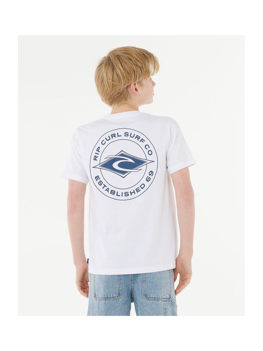 Koszulka RIP CURL STAPLER TEE - BOY biała
