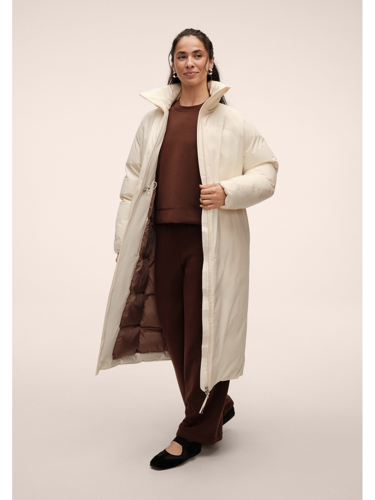 Spodnie damskie CASALL Peachy Straight Leg Jogger brązowe