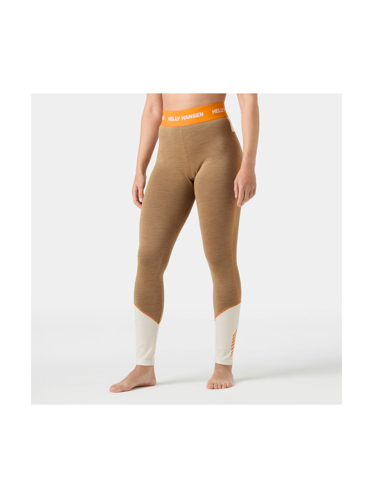 Bielizna termiczna damska HELLY HANSEN W LIFA MERINO MIDWEIGHT PANT brązowa