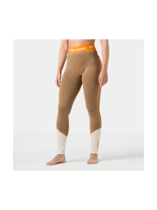Bielizna termiczna damska HELLY HANSEN W LIFA MERINO MIDWEIGHT PANT brązowa
