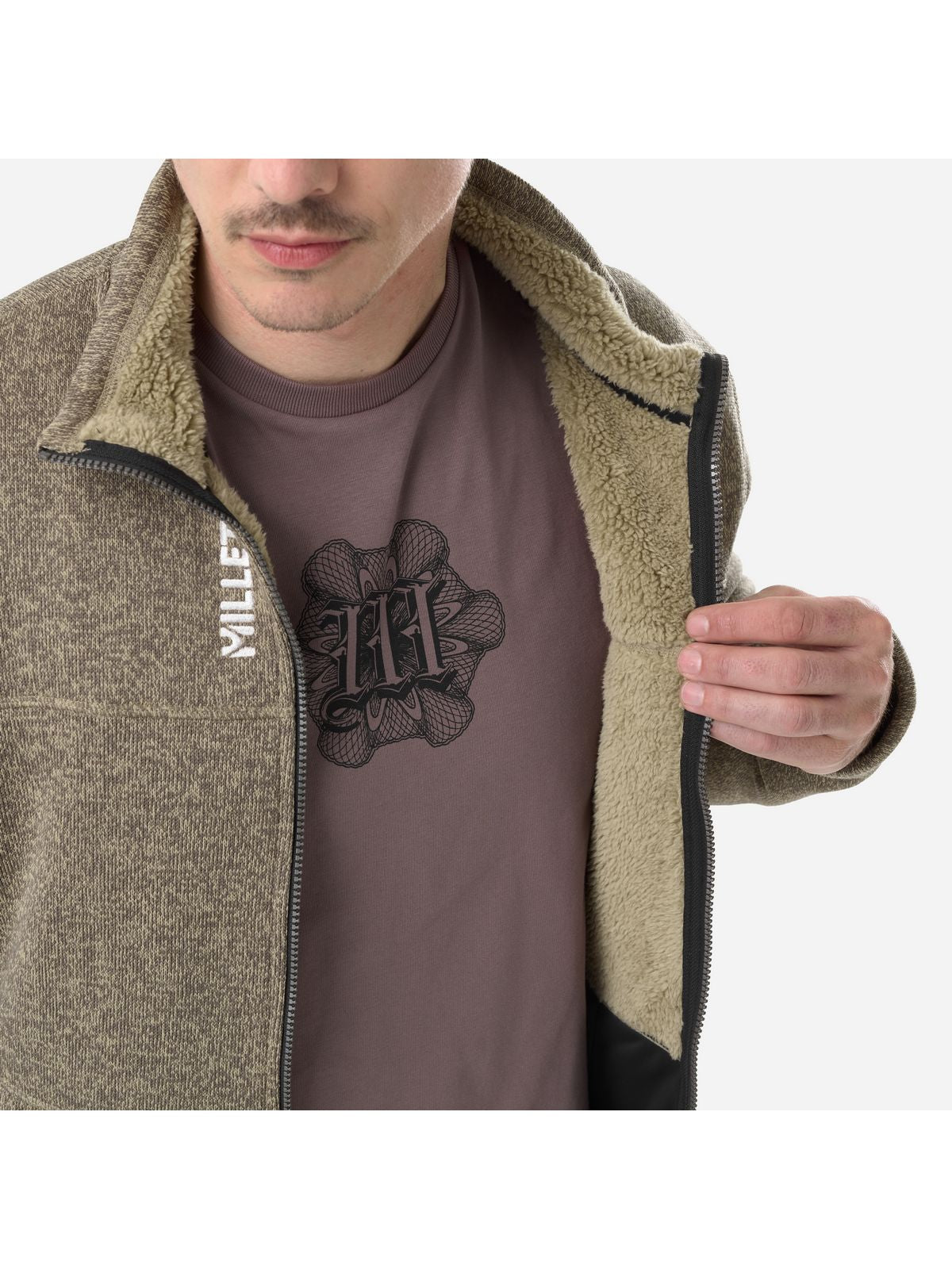 Bluza męska MILLET M Chamonix Knitwarm Jkt M beżowa