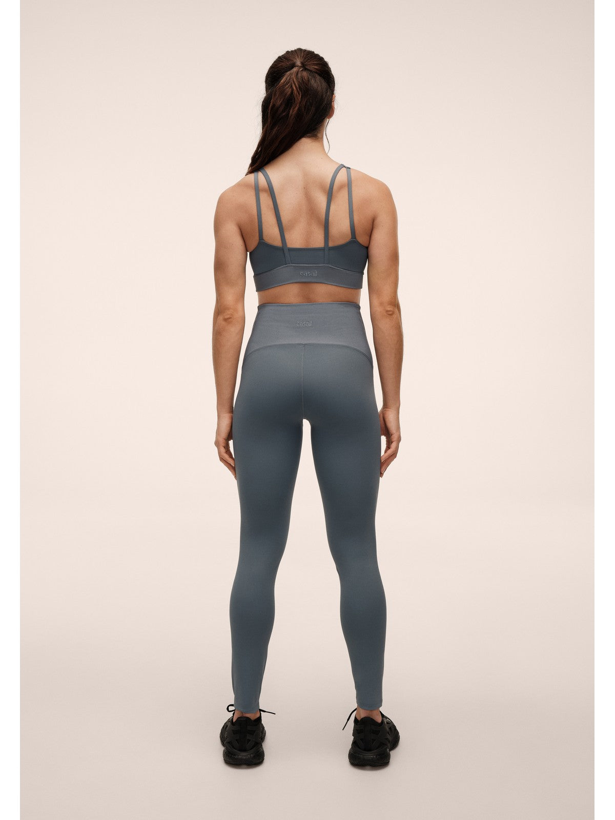 Legginsy damskie CASALL Brace Rib High Waist Tights niebieskie