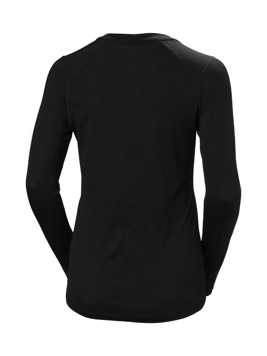 Bielizna termiczna damska HELLY HANSEN W HH DURAWOOL CREW LS czarna
